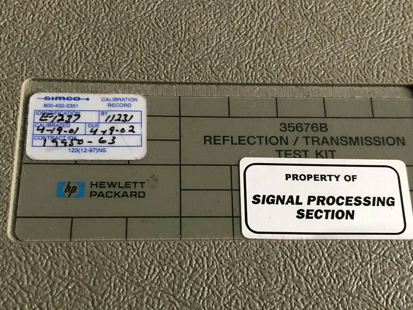 Hewlett Packard 35676B,35676-66302,E-1237 Reflection/Transmission Kit,11852B,Fg