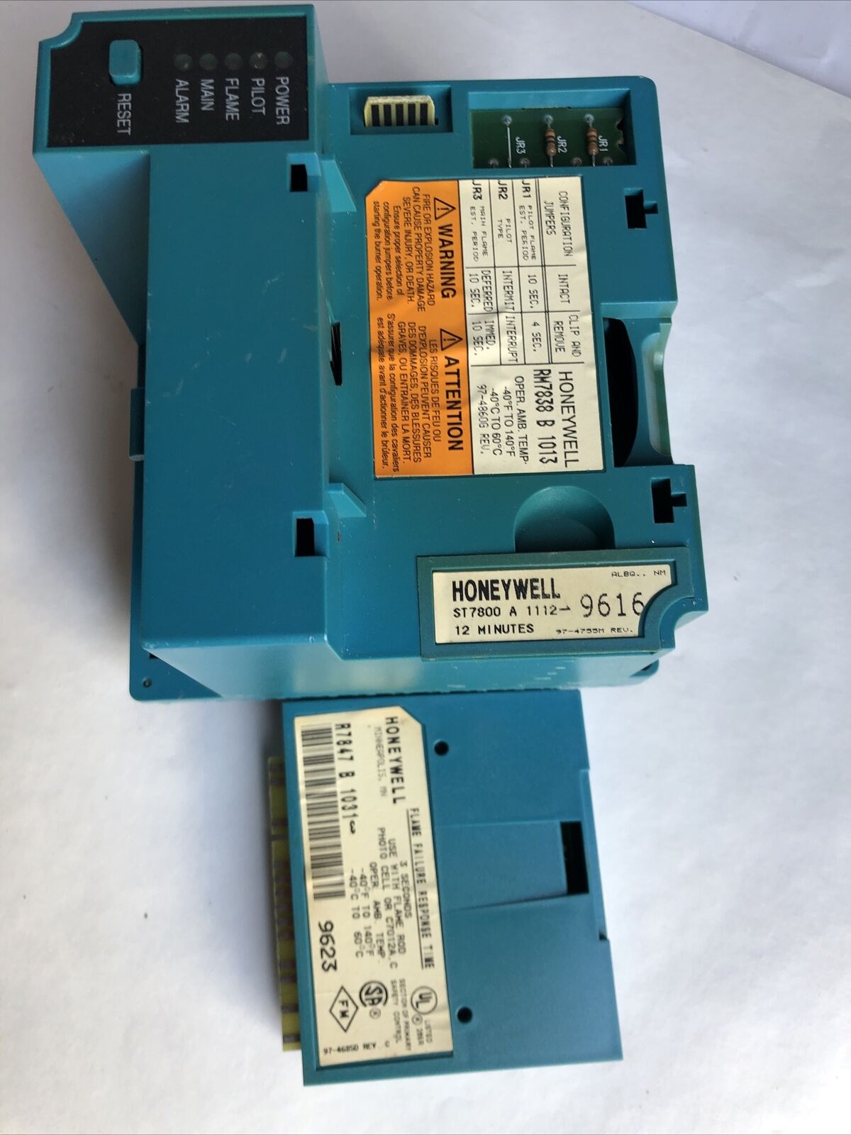 Honeywell Burner Control Rm7838 B 1013, Dynamic R7847 B 1031,St7800 A 1112,Fc