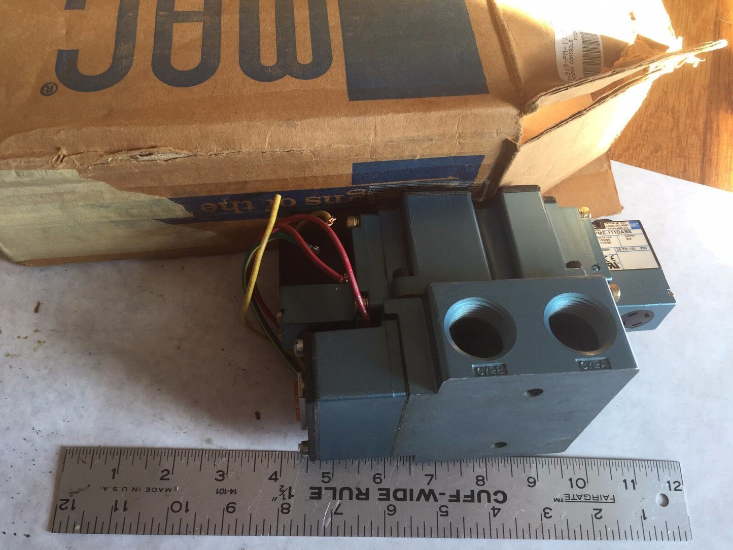 Mac 6521B-313-Pm-111Da,3/4" Pneumatic Solenoid Valve Pme-111Dabe 120/60 6.8W,An
