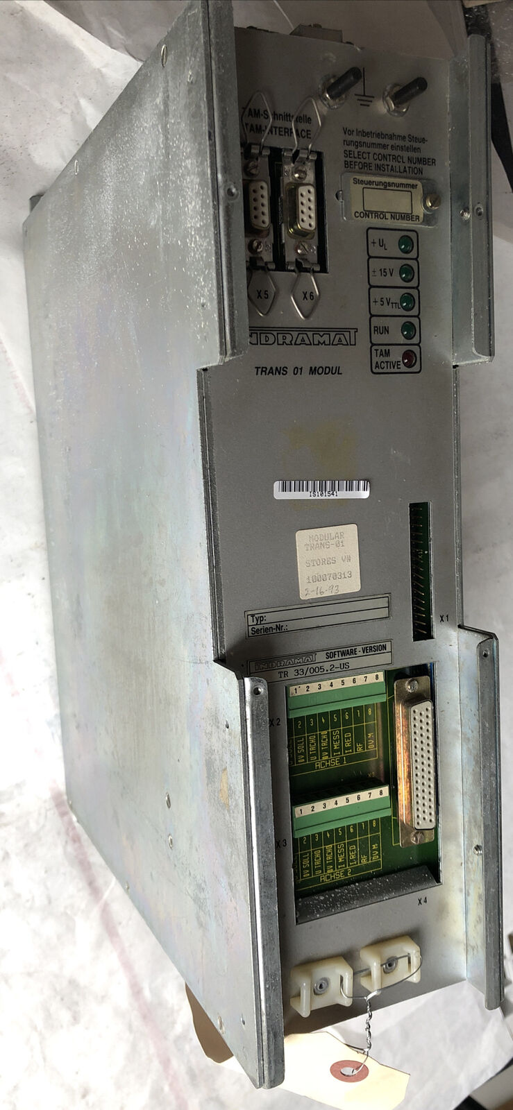 Indramat Tr 33/005.2-Us,Trans 01 Modul,100970313 Trans-01 Ac Servo Controller,Fe