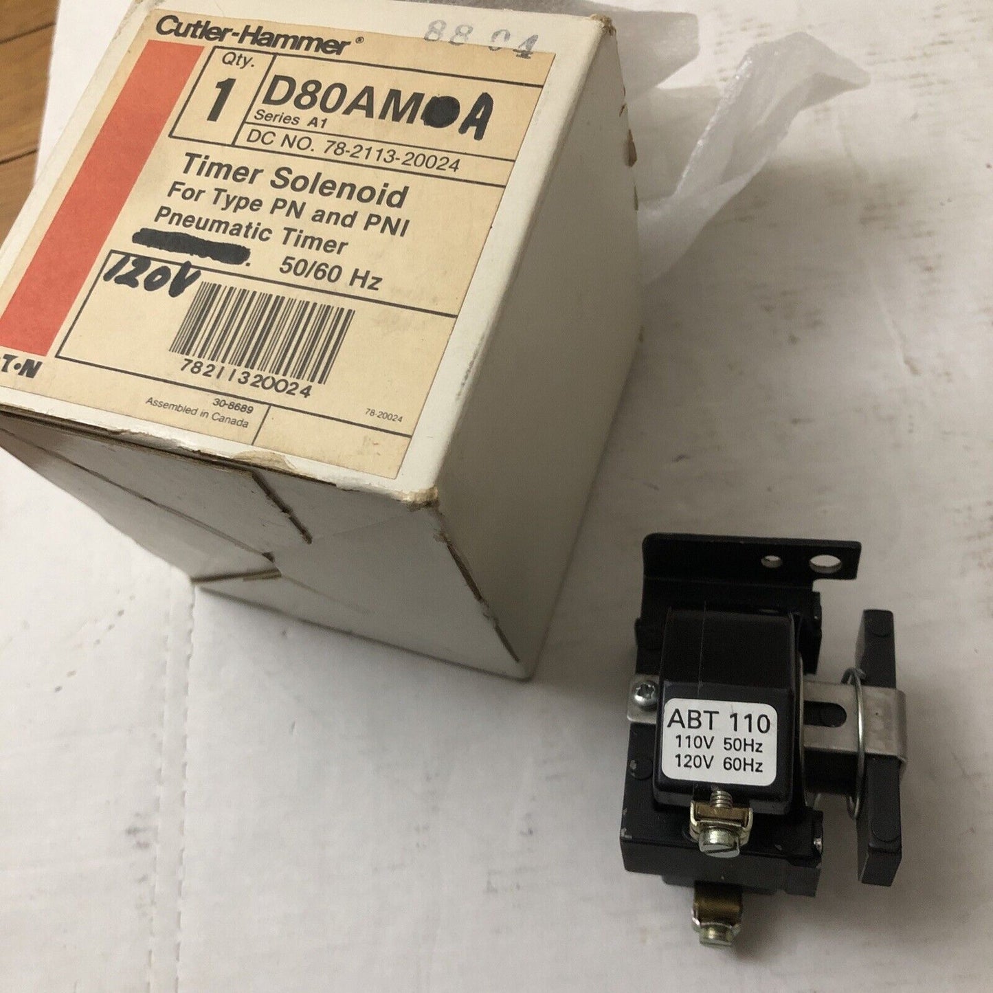 New Cutler Hammer D80am, Pd80am,Eaton Abt 110,120V Neumatic Timer 120Volt,Cr