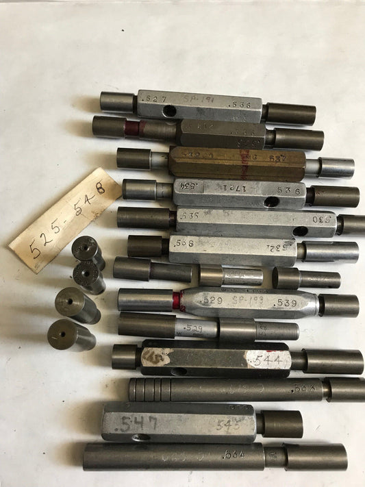 Lot The Pipe Machinery Go No Go Plug Gage,.534,.530,.535,.536,.544, .525,.548,Et