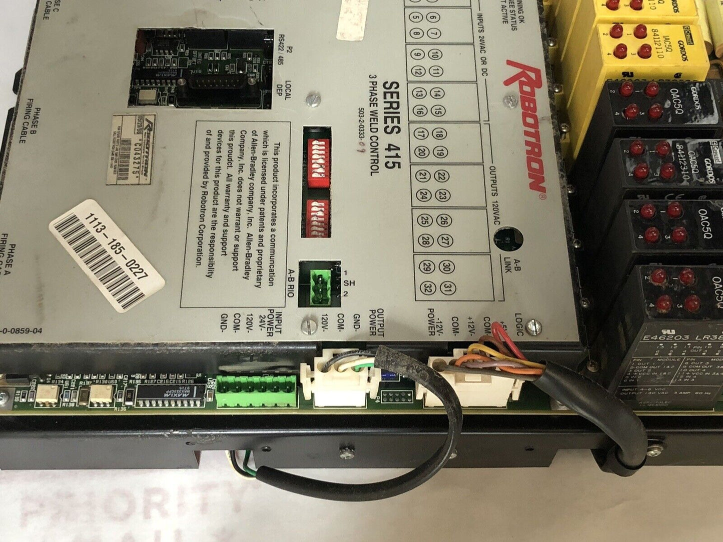 Robotron 503-2-0333 03 Series 415,3 Ph Weld Controller V9.005,503-2-033309,Dk,Az