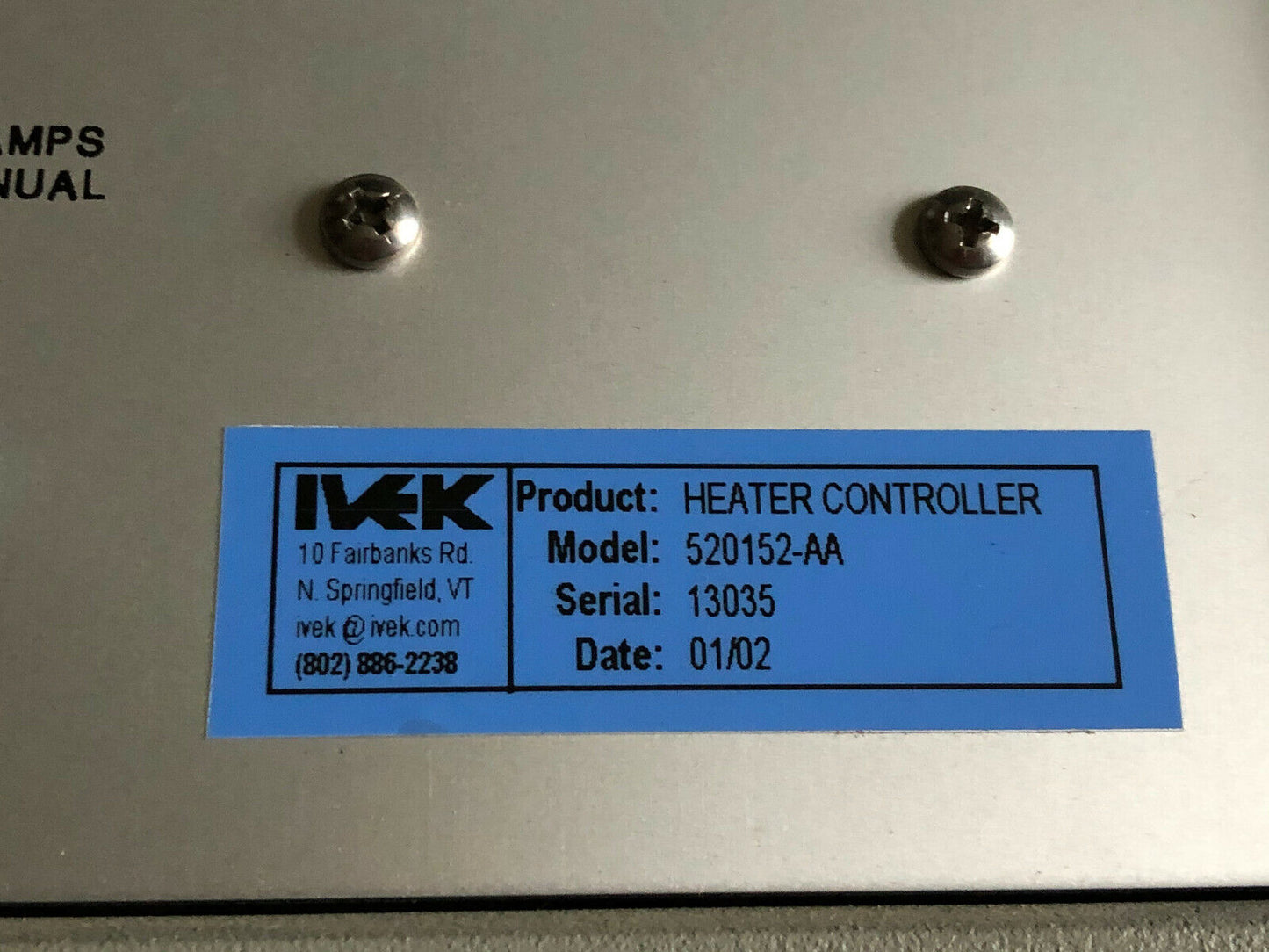Ivek 520152-Aa Heater Controller,520152 Aa,Tj