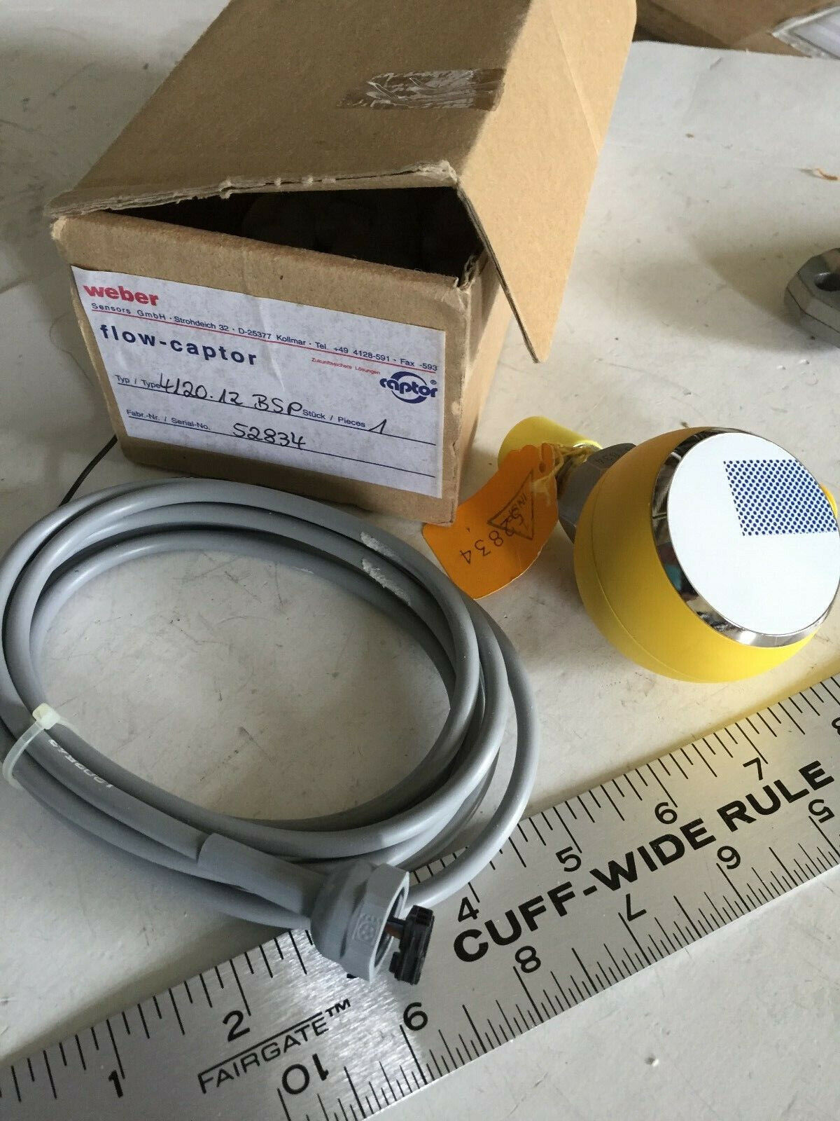 Captor 4120.12,Weber 412012 Bsp,52834,1202543 Flow Sensor,Flow-Captor 4120.12,Sm