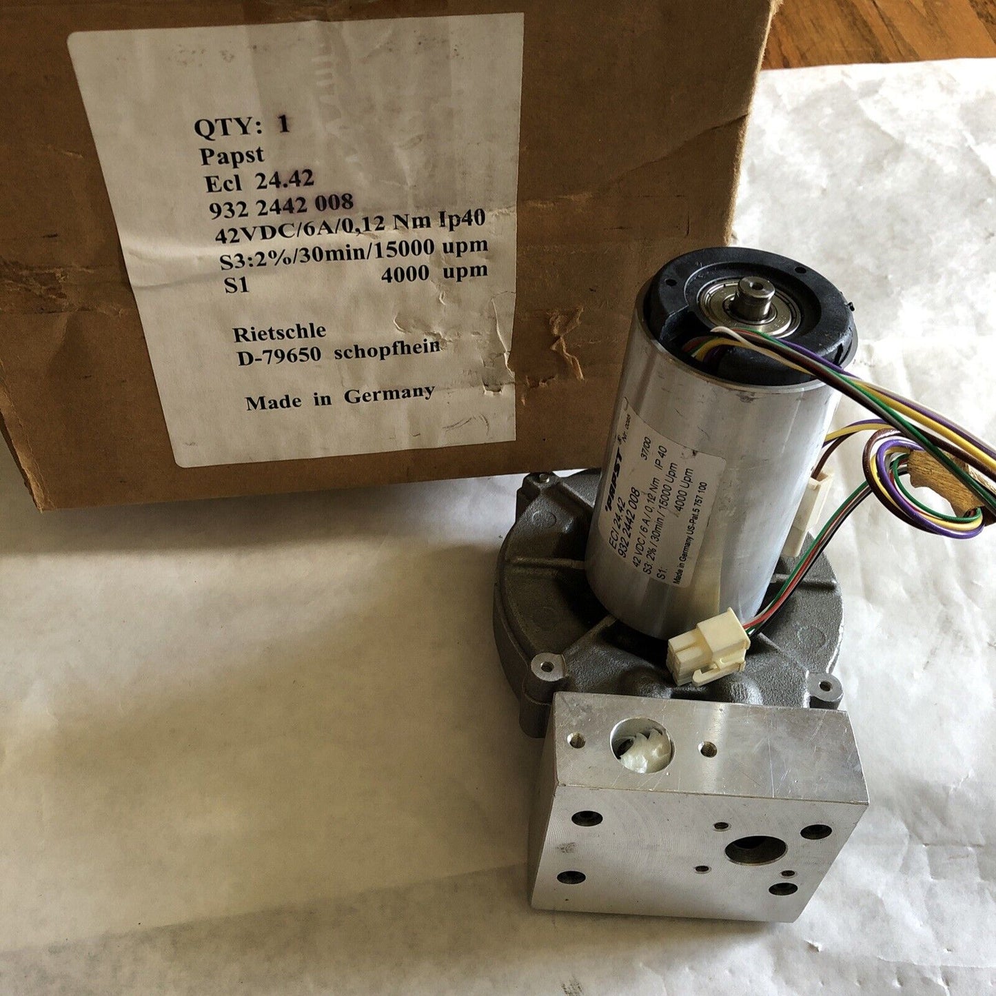 New Rietschle Sgp 16 02,Papst Eci 24.42,932 2442 008 Gardner Motor,Tg,Ec