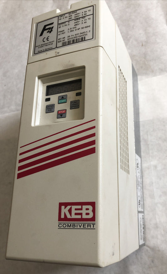 Keb 09.F4.S1d-3420/1.2 Power 2.8 Kva Keb Combivert, F4,Bw