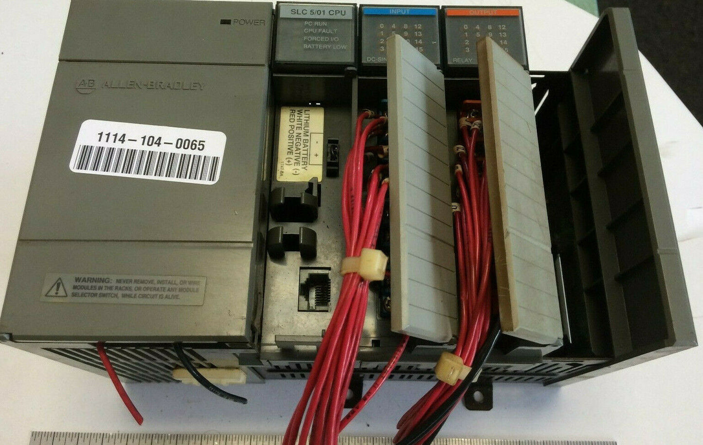 Allen Bradley 1747-L511 Slc 5/01 Plc System 1747-L511, 1746-P2, 1746-A4, Bv