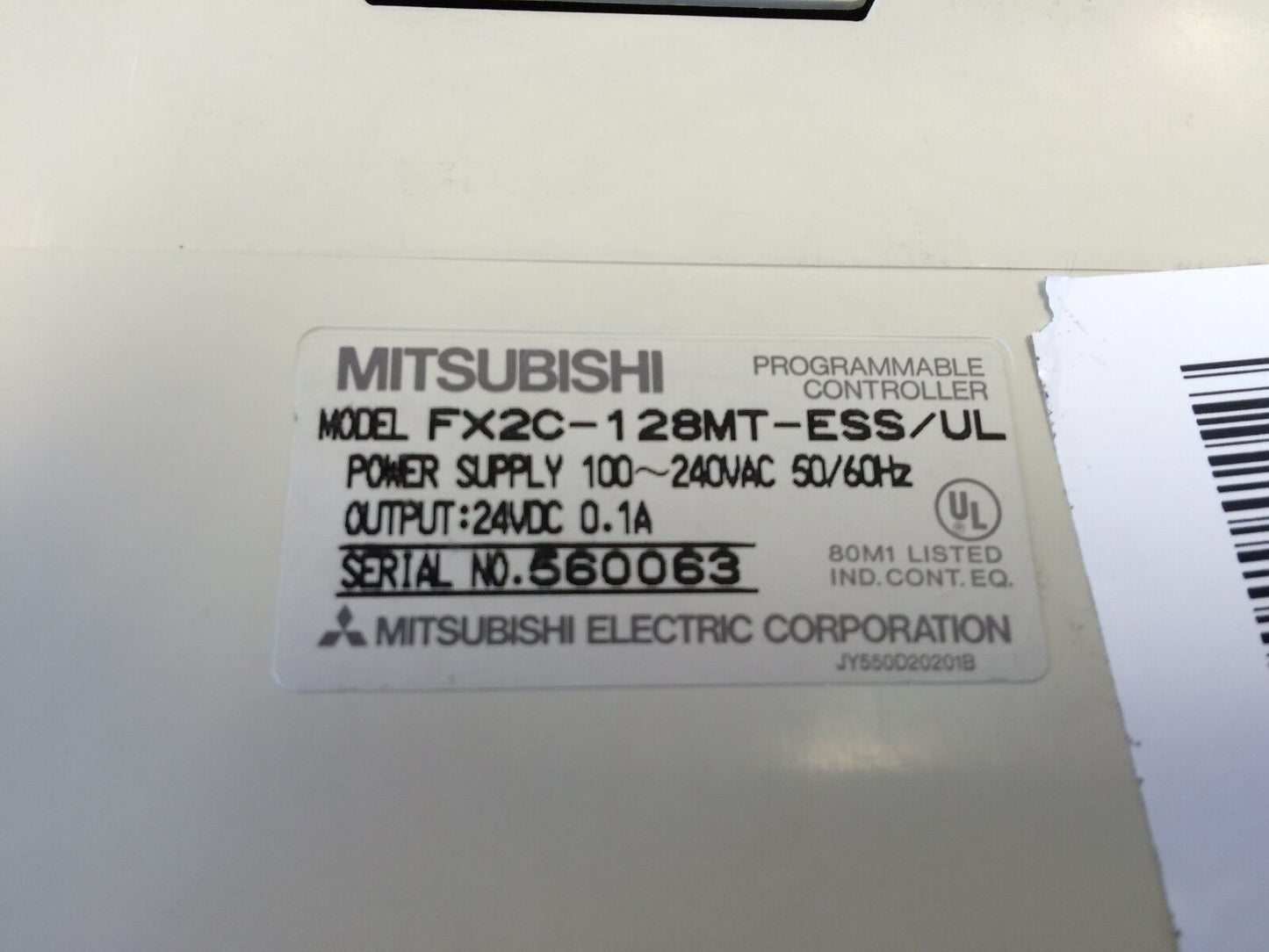 Mitsubishi Fx2c-128Mt-Ess/Ul Plc Main Cpu 100-240Vac Fx2c-128Mt-Ess,Sc