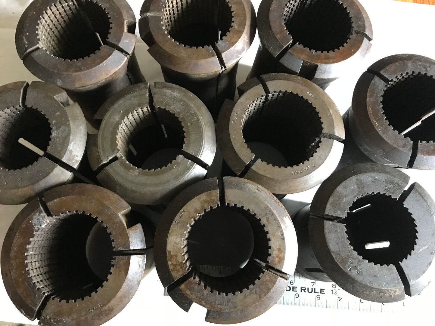 Lot 10 Hardinge 2-5/8" Gridley Round Collet 2-15/32,2 1/8,2 15/32,2 5/8,Aj