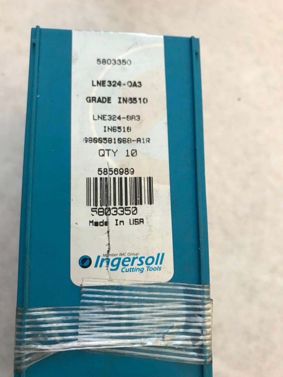 70 Ingersoll Lne324-Oa3,In6510,6510 Carbide Inserts 5803350 9Ze6884d1,Lne324-0A3