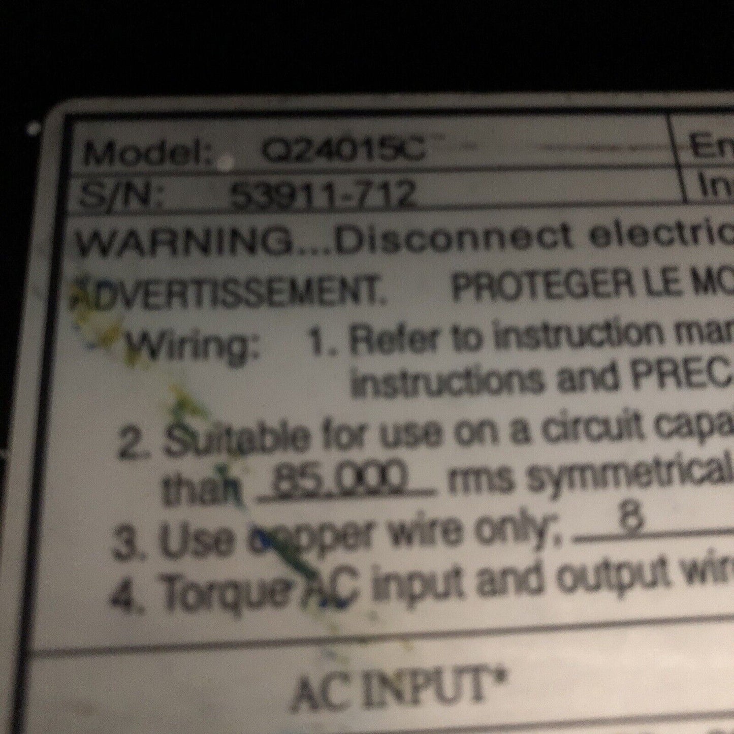 Ac Tech Q24015c Ac Motor Drive,Variable Speed,  3-Phase, 400/480V, 15 Hp,Bo