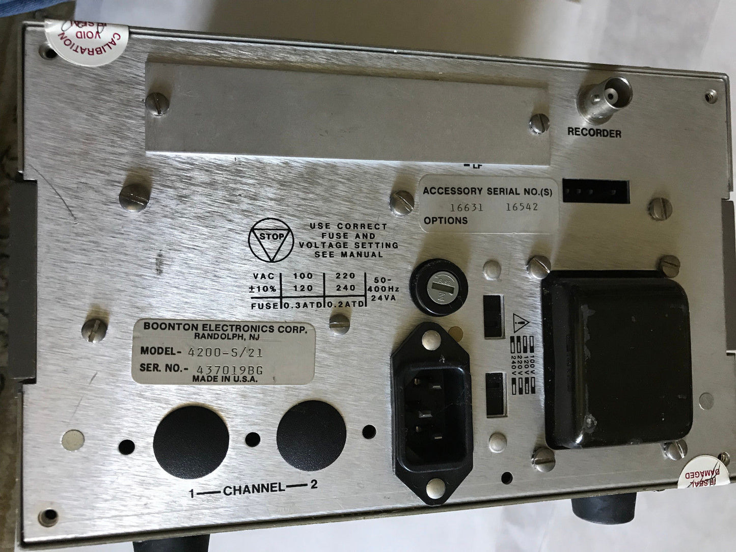 Boonton 4200-S/21,4200 Rf Microwattmeter (No Cord),Boonton 4200,4200-5/21,Ax