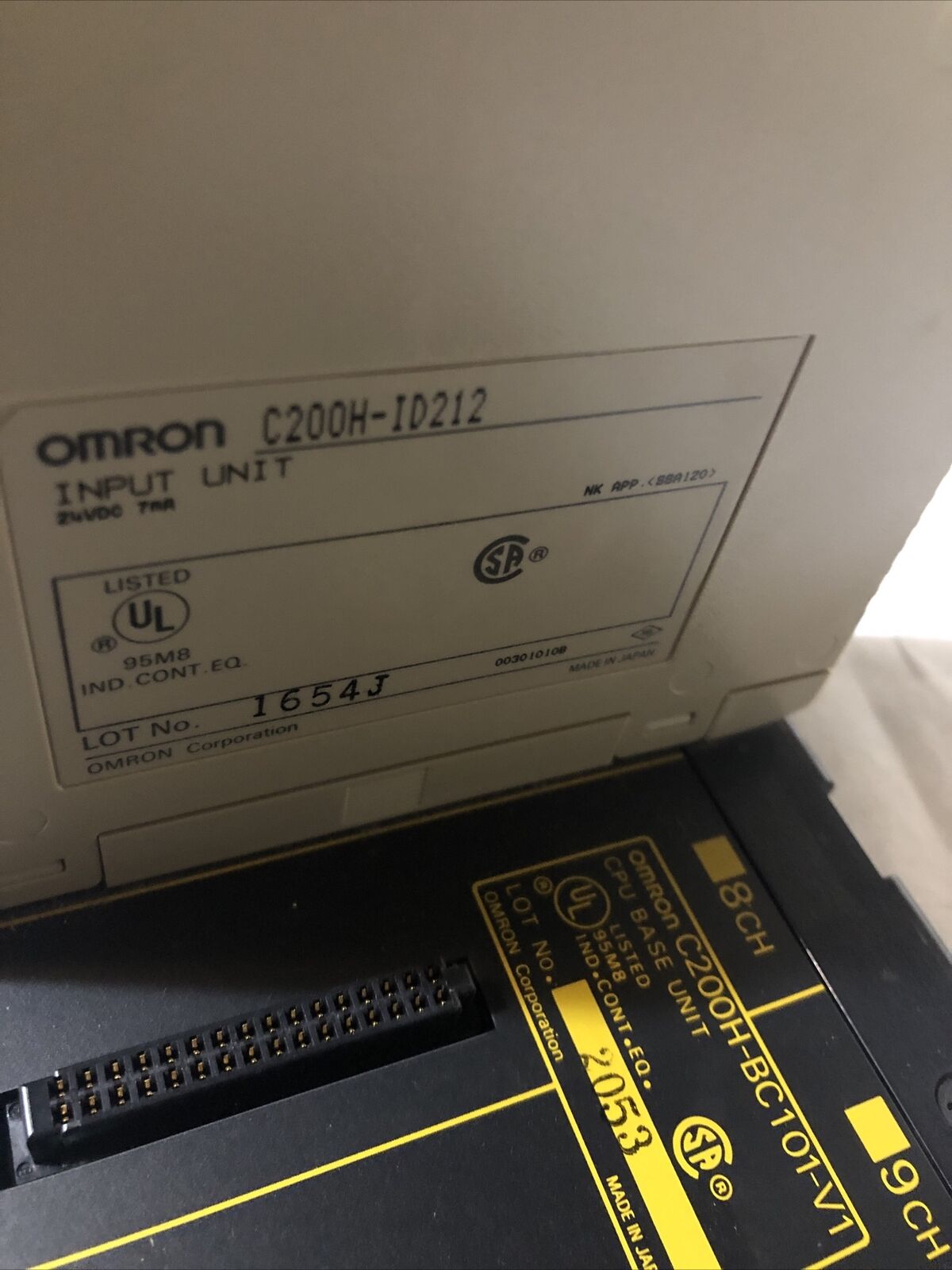 Omron Sysmac Oc222,Id212,C200h-Ad001,C200h-Oc222,C200h-Id212,C200h-Bc101-V1,Bq