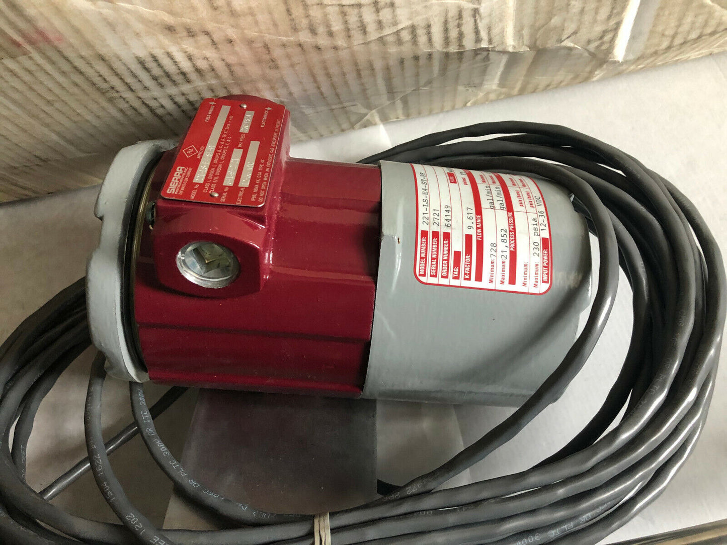 New Sierra Instruments 221-Ls-E4-St-Pf Innova-Flo Vortex H20 Flow Meter,Ar