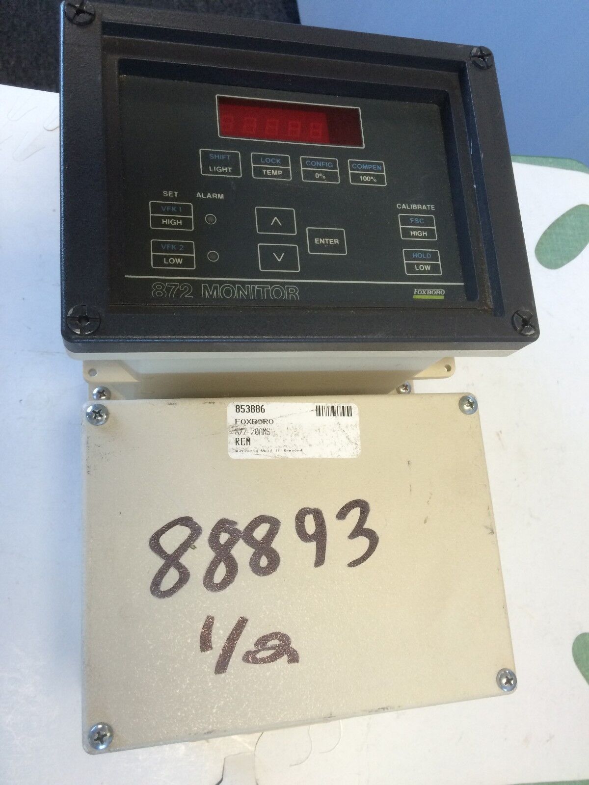 Lot 2 Foxboro 872  Monitor 872-20Ams ,Cs-E/Fn-F,641601X01 (Missed Cover),Db