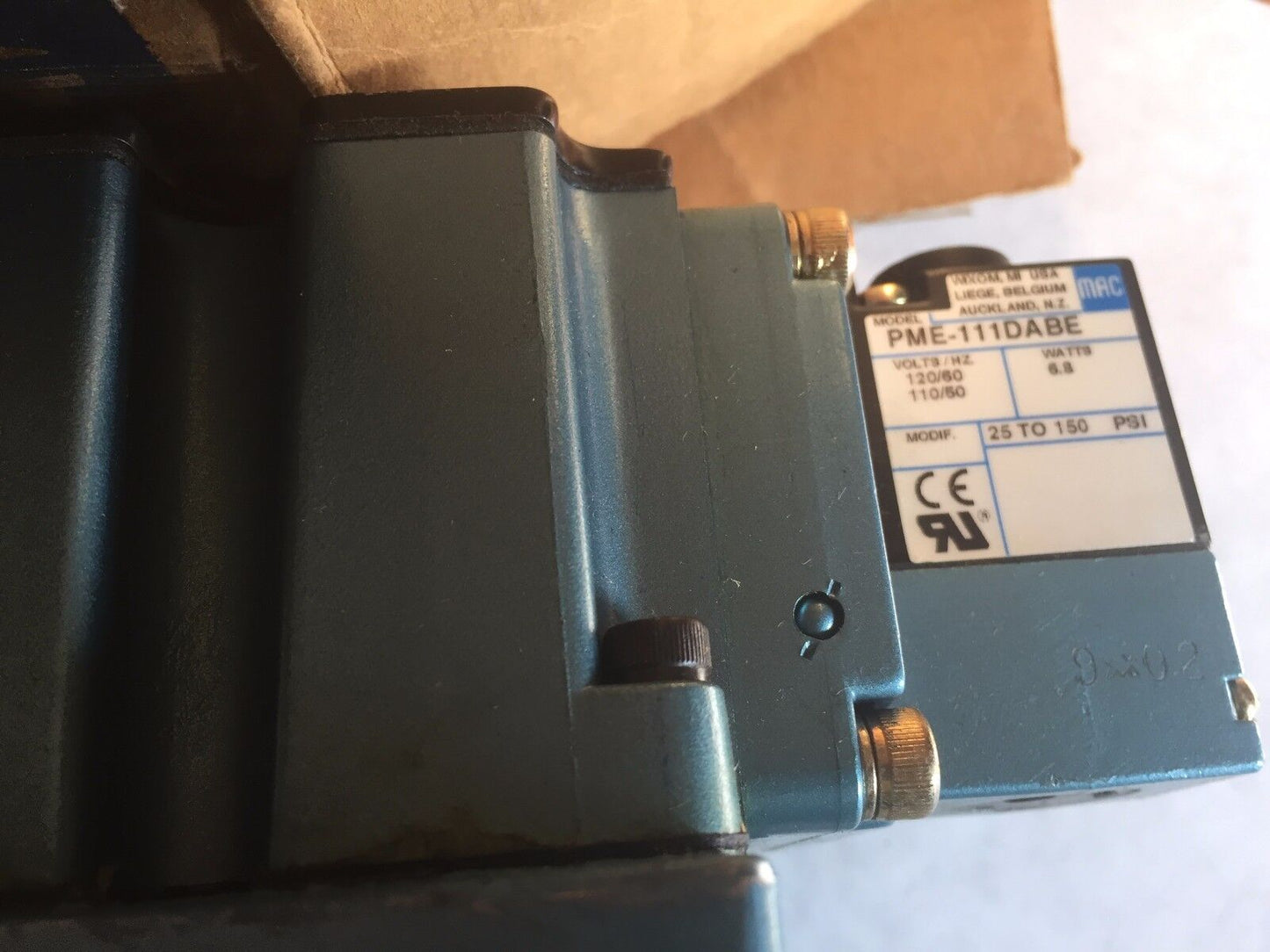 Mac 6521B-313-Pm-111Da,3/4" Pneumatic Solenoid Valve Pme-111Dabe 120/60 6.8W,An