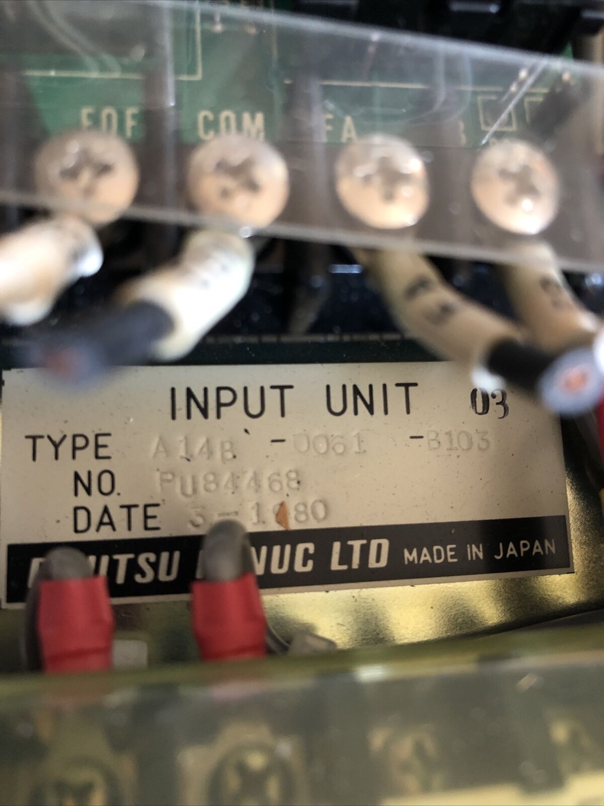 Fanuc A14b-0061-B103, A20b-0007-0340 / 04A Pu84468 Cnc Input Unit,Bb,Dc