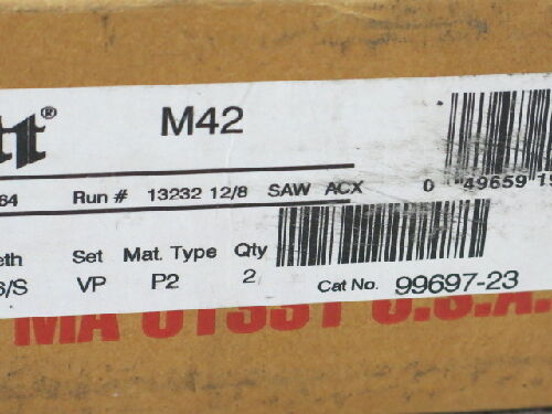 2 Starrett Powerband M-42 1 1/2X.050X4-6/S,99697-23,Bandsaw Blade,23'X1-1/2",By