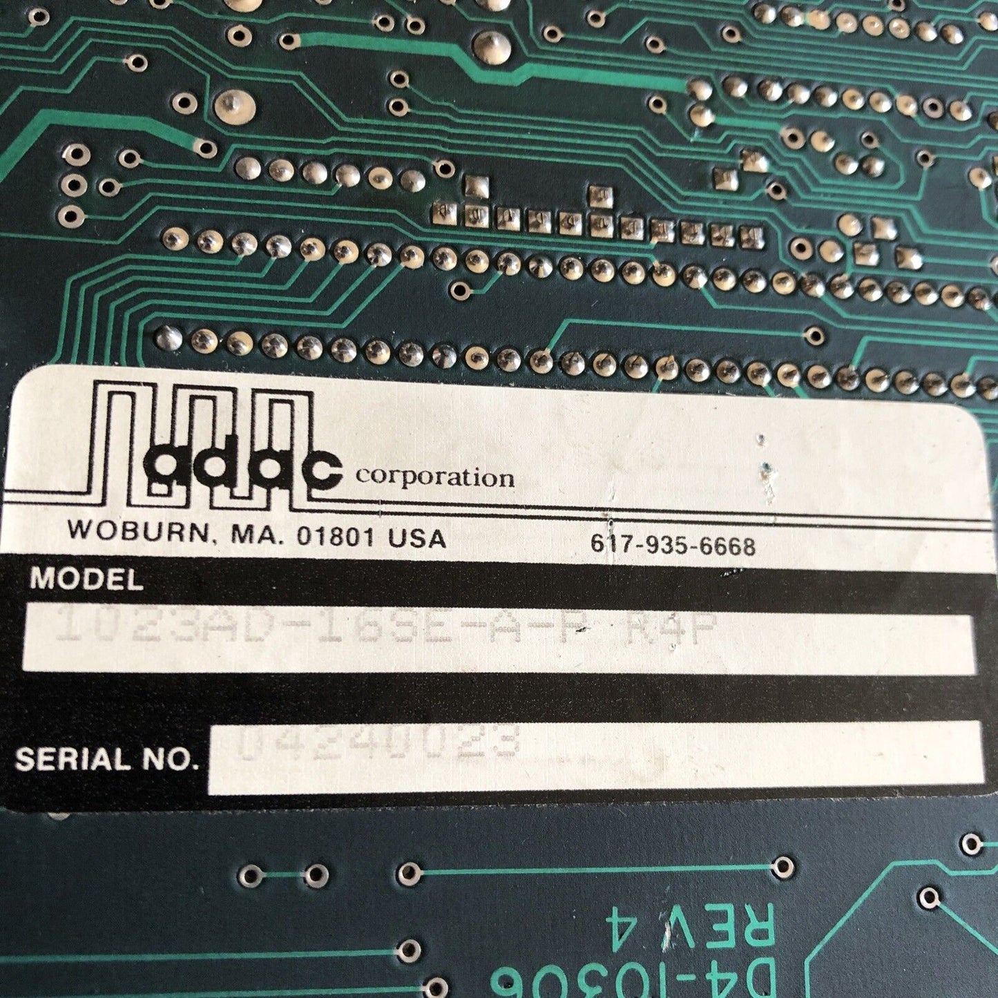 Adac 1023Ad-16Se-A-P R4p,1023Ad D4-10306 Rev4,Adac 1023 Rev.4,D3-10306,I023ad,Ec