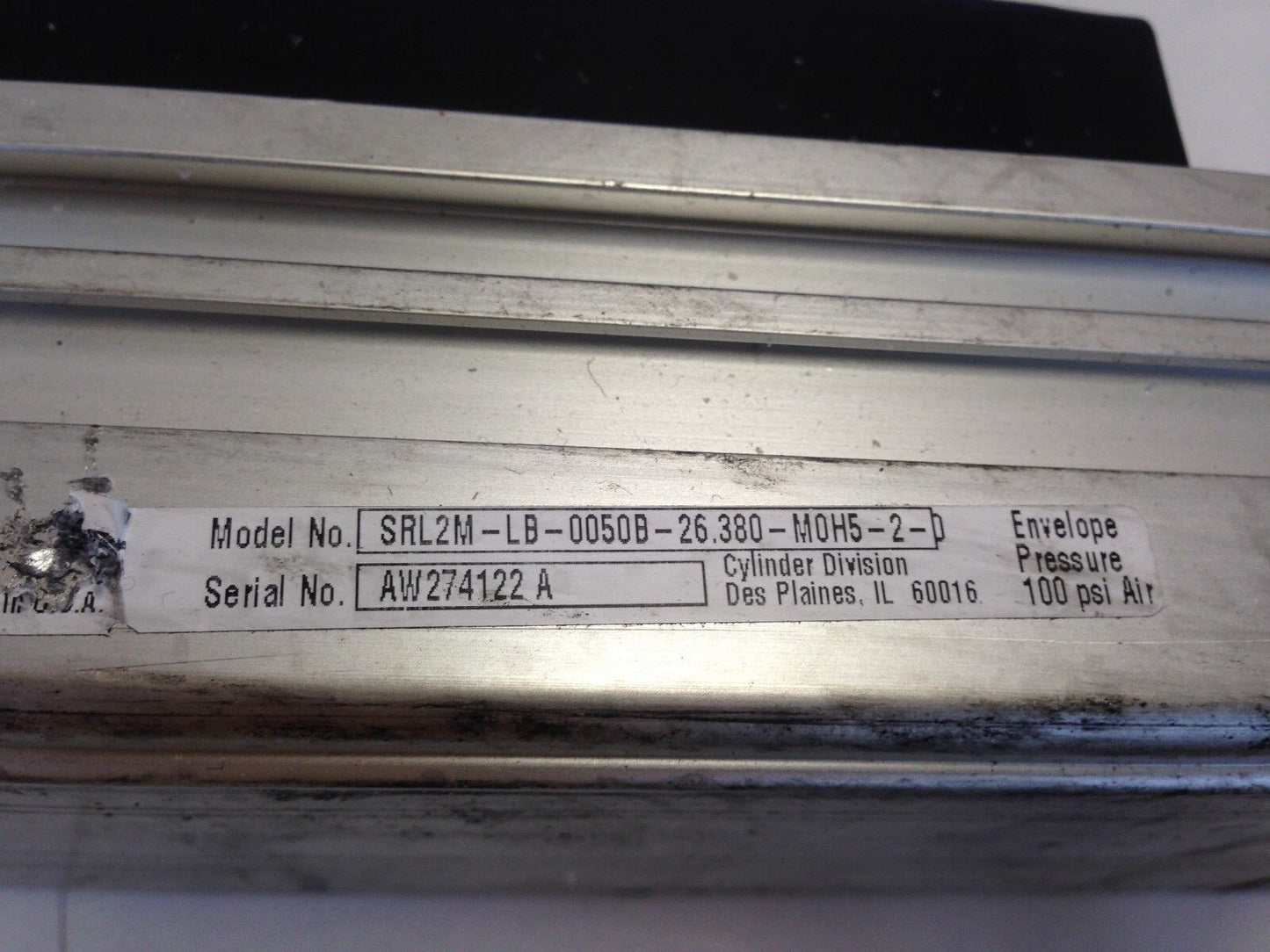 New Miller Srl2m-Lb-0050B-26.380-M0h5-2-0 Rodless Pneumatic Cylinder,2"-Bore,Tf