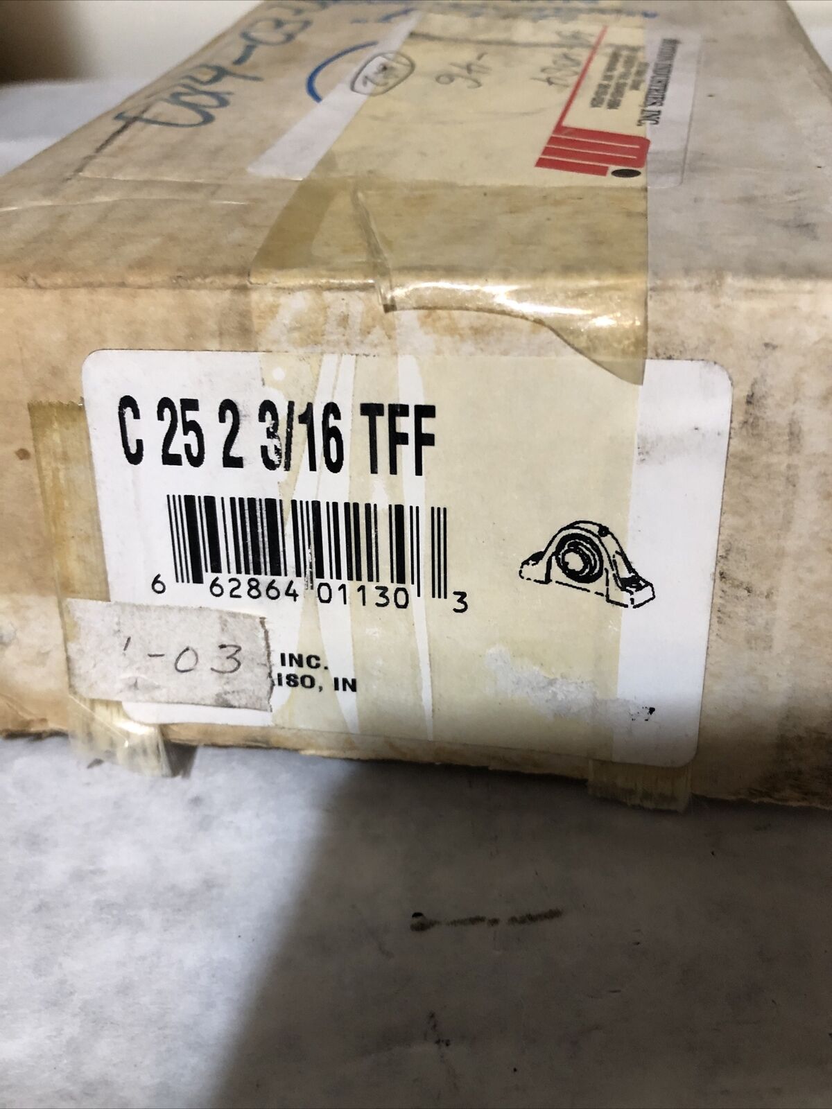 Mb Mfg 2 3/16 Usa Pat 3797901 C25  Tff Pillow Block Bearing Assembly,2-3/16",Bk