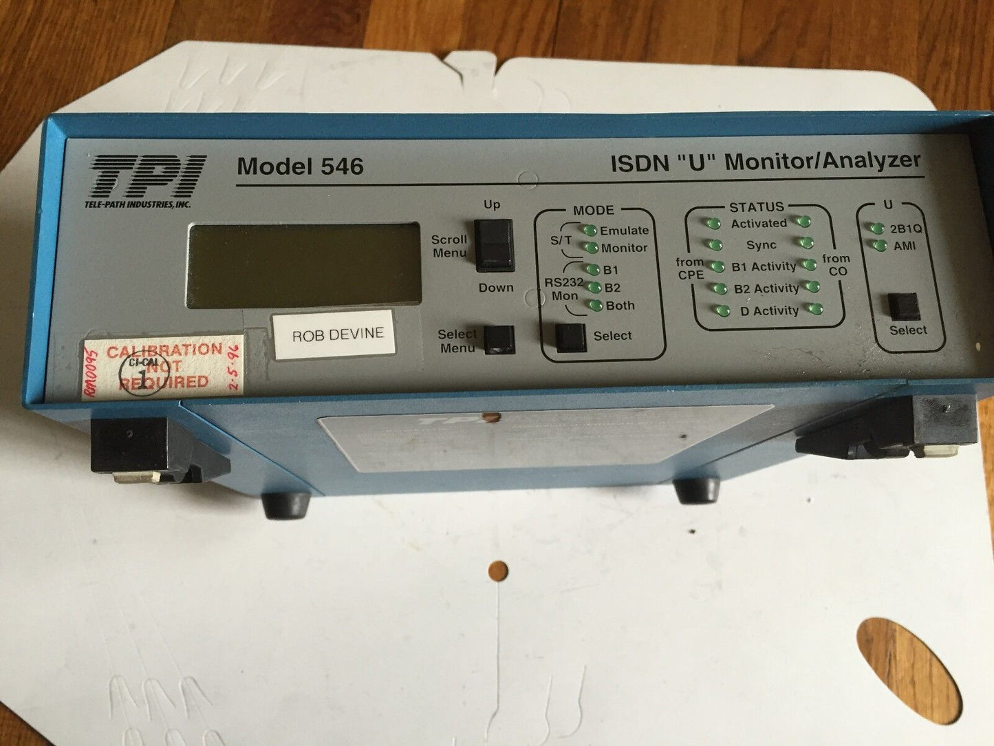 Tpi 546,Tele-Path Industries Tpi 546 Isdn "U" Monitor/Analyzer,Tpi 851570,Fg