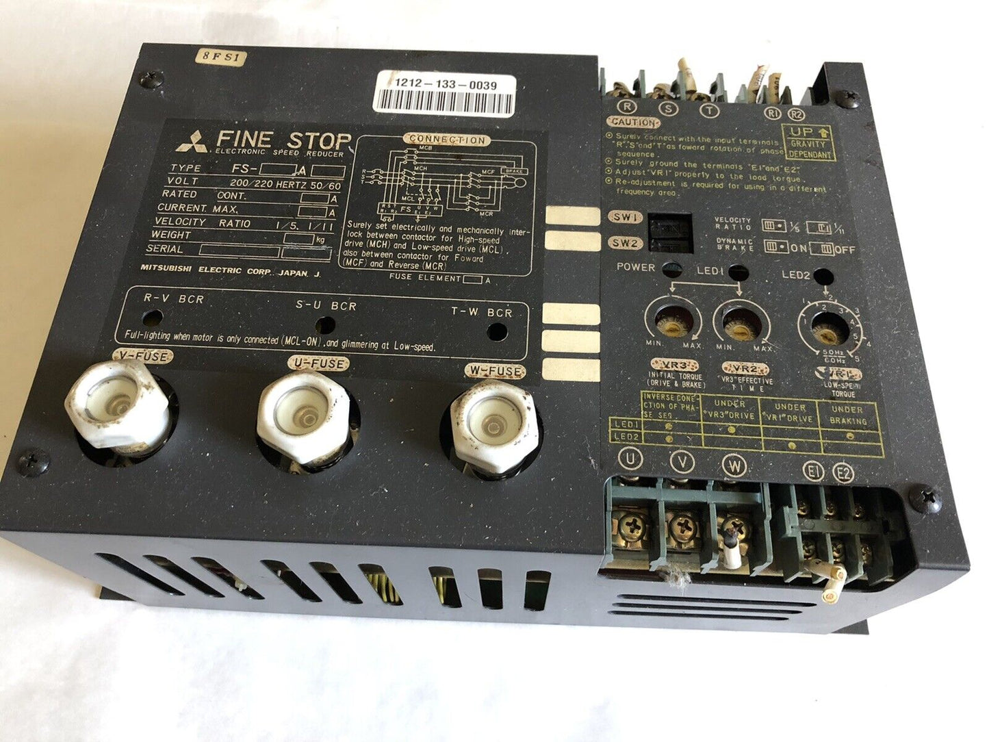 Reliance Electric Fs-A Electronic Speed Reducer,200/220 V,Fine Stop Fs A,Ha,Ev