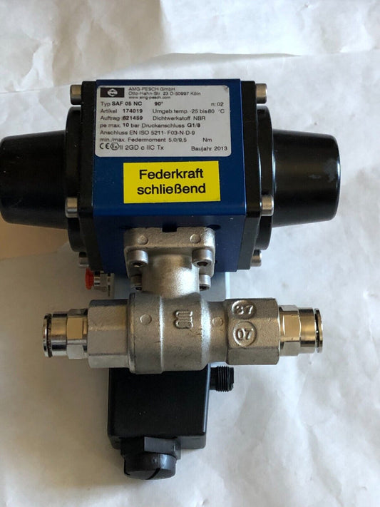 New Amg-Pesch Saf05nc Ball Valve,Amg-Pesch Saf 05 Nc 90,Bielomatik 2W-Kugel,Az
