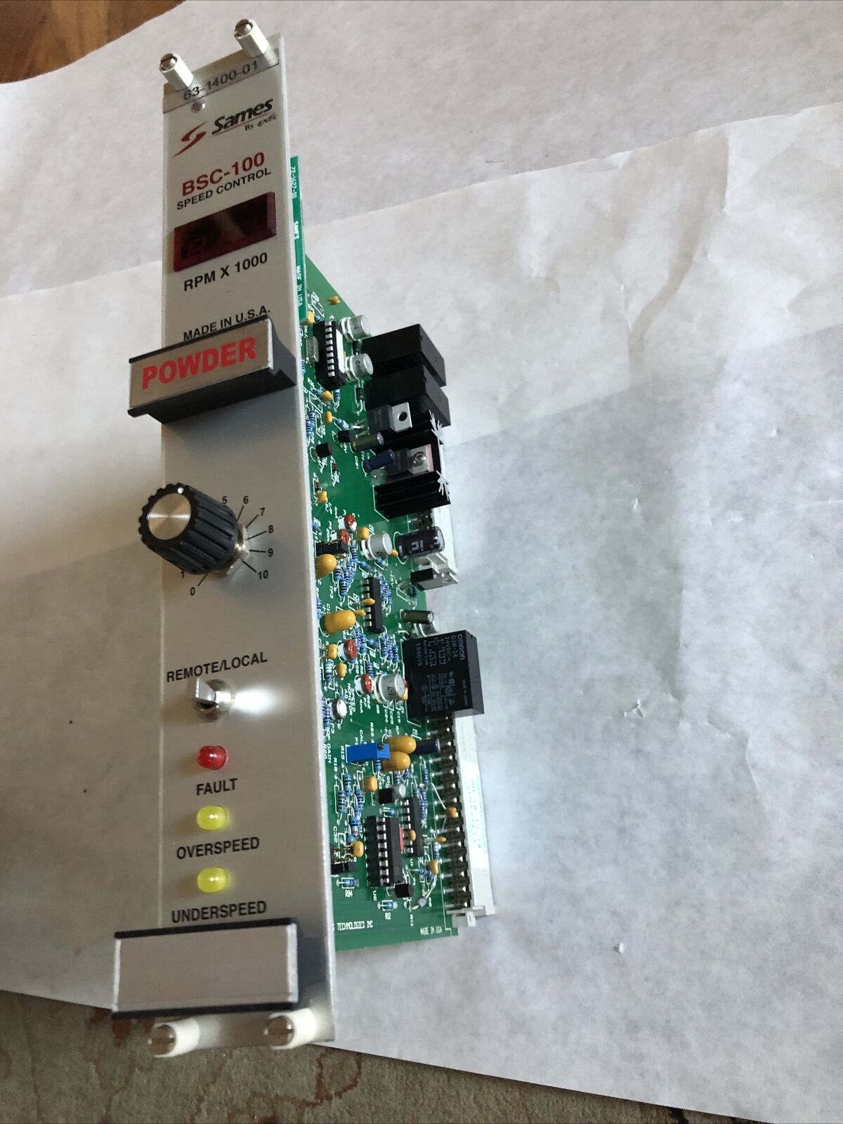 New Sames 63-1400-01 Powder Bsc-100 Rev.F Speed Control Card 72-1386-00,Fi