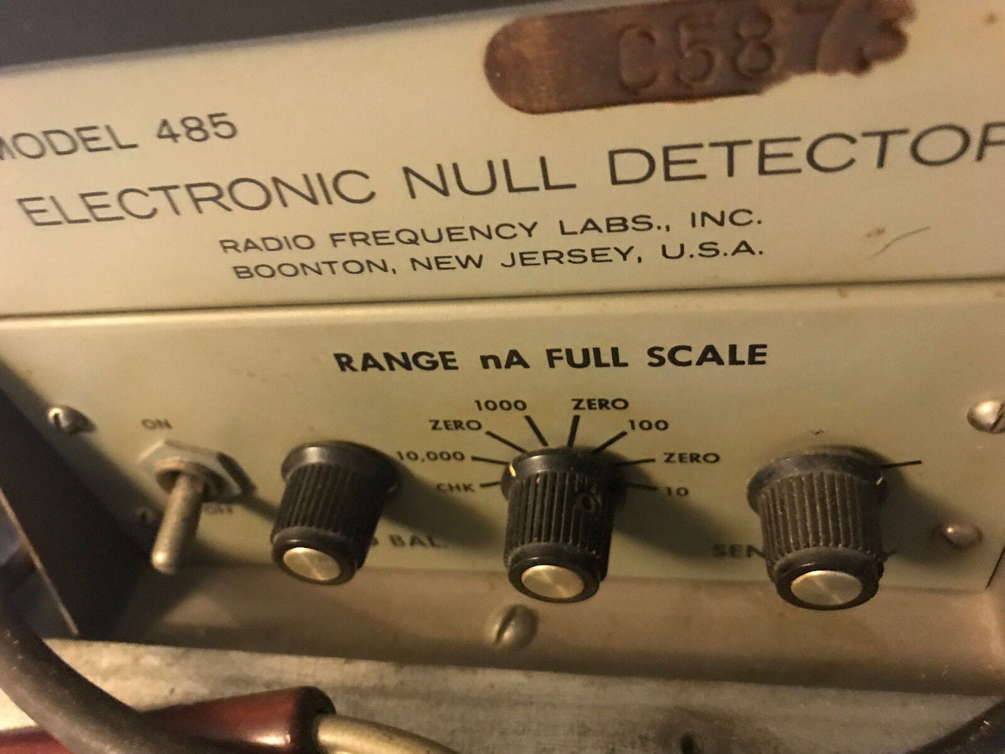 Radio Frequency Labs 485,Model 485 Radio Frequency Electronic Null Detector,Et