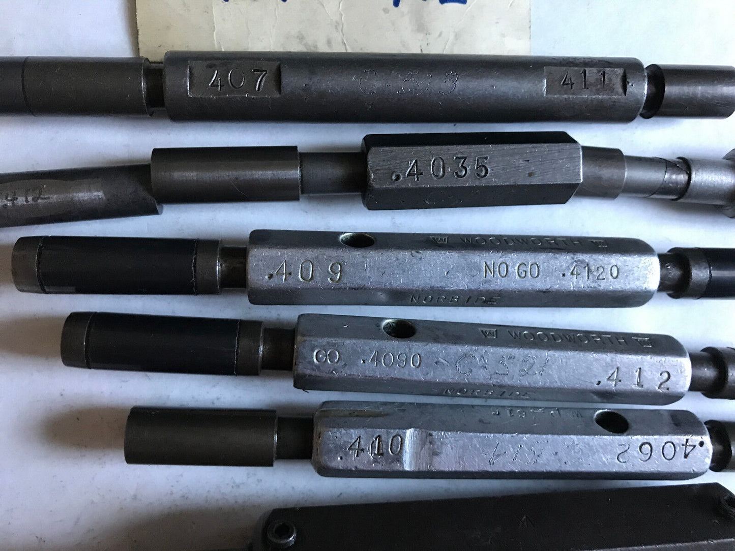 Lot The Pipe Machinery Go No Go Plug Gage .410,.4062,.409,.4120, .401,.412,Sa