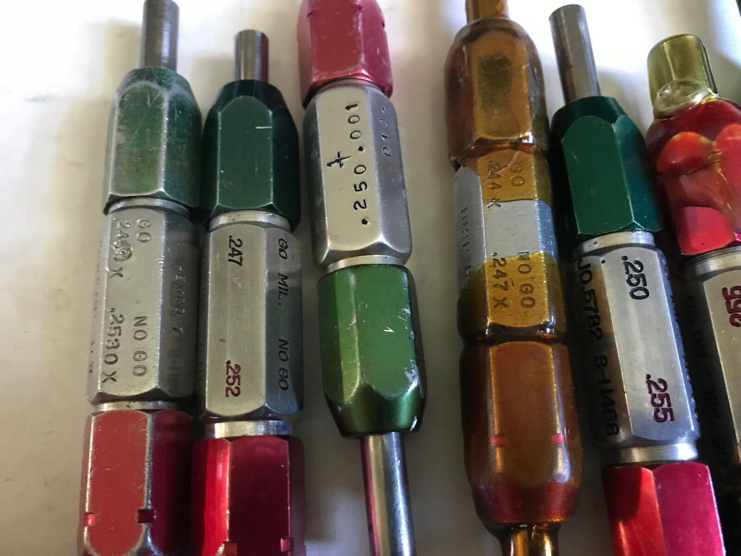 Lot Plug Gage Go Nogo Van Keuren .250,2300,280,284,2503,260,241,242,2503,285,Es