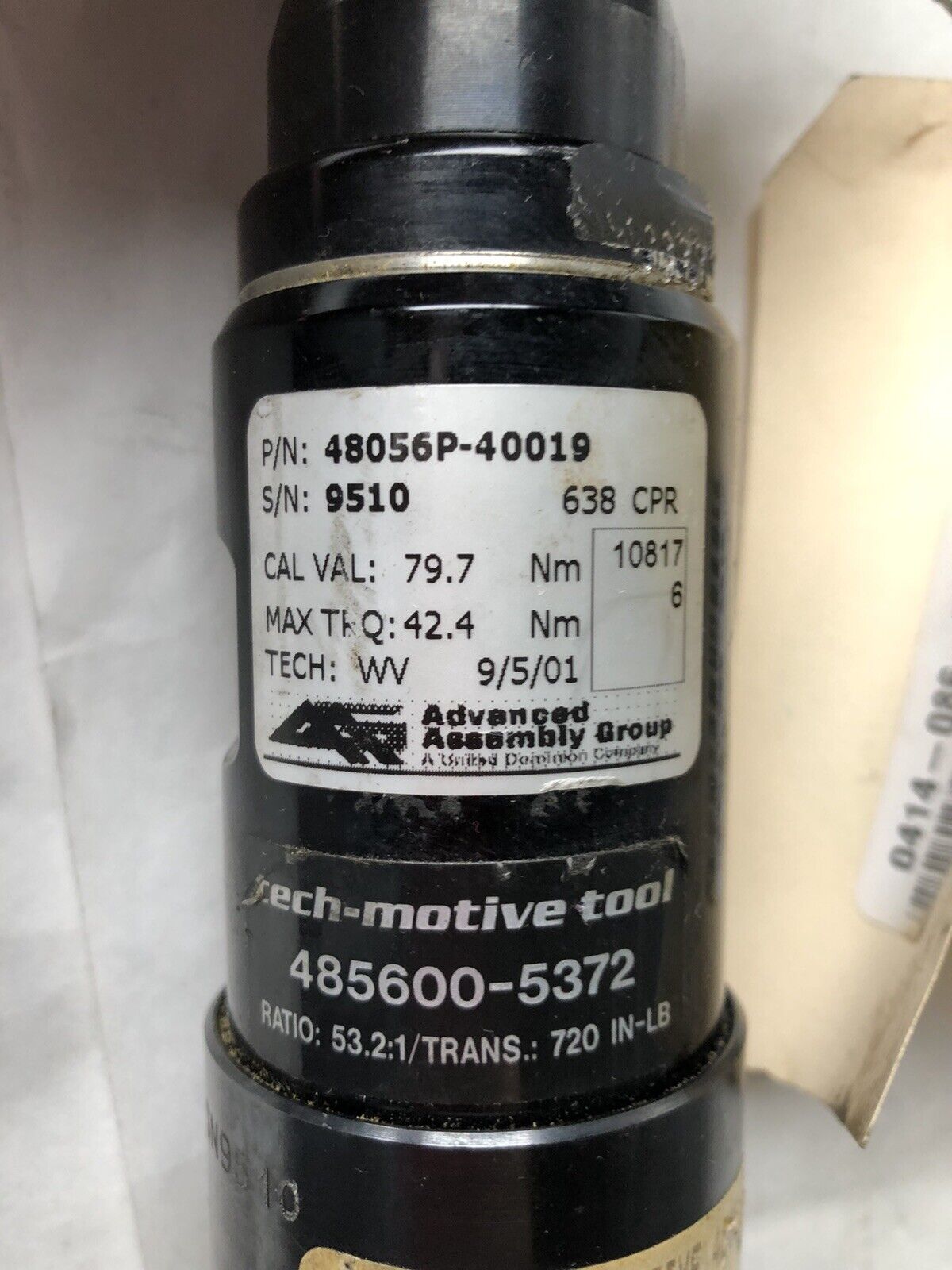 Advanced Assembly 48056P-40019 Straight Nutrunner,79.7 Cal,3/8" Drive 638 Cpr,Bb