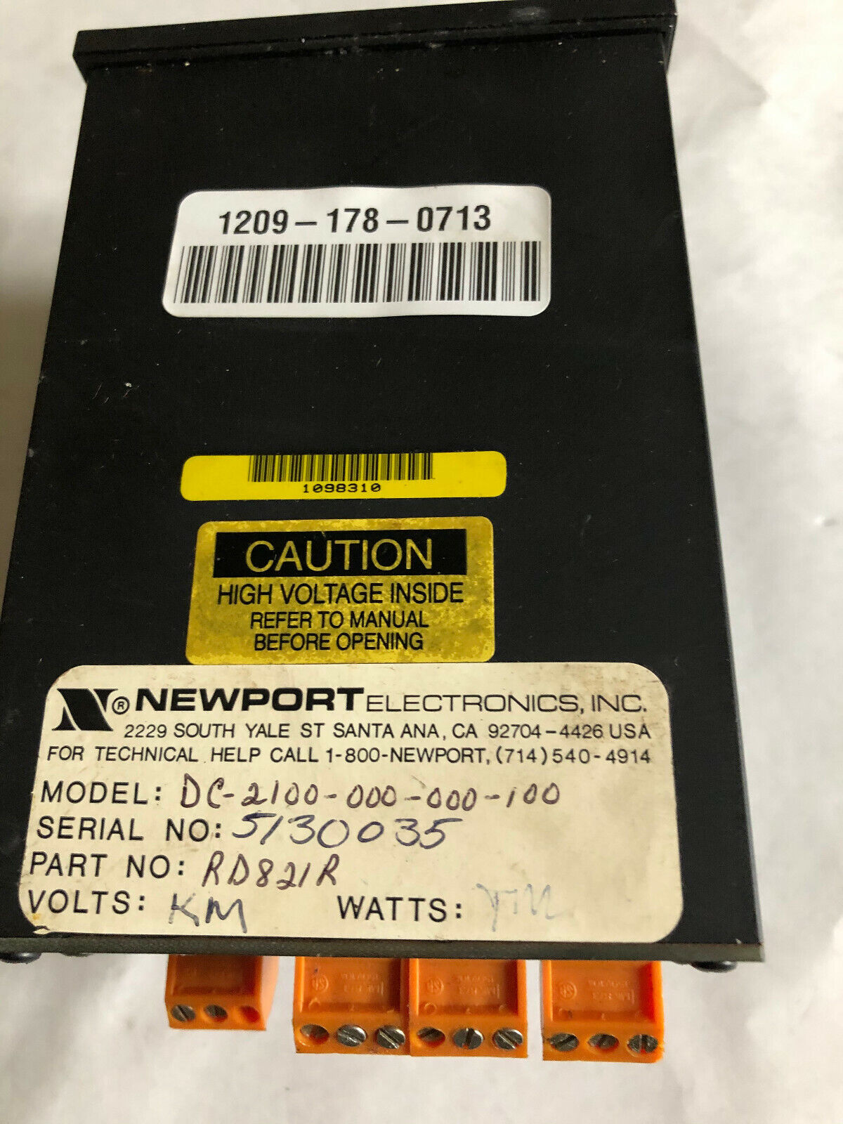 Newport Dc-2100-000-000-100 Temperature Monitor Rd821r Dc-2100,Dh
