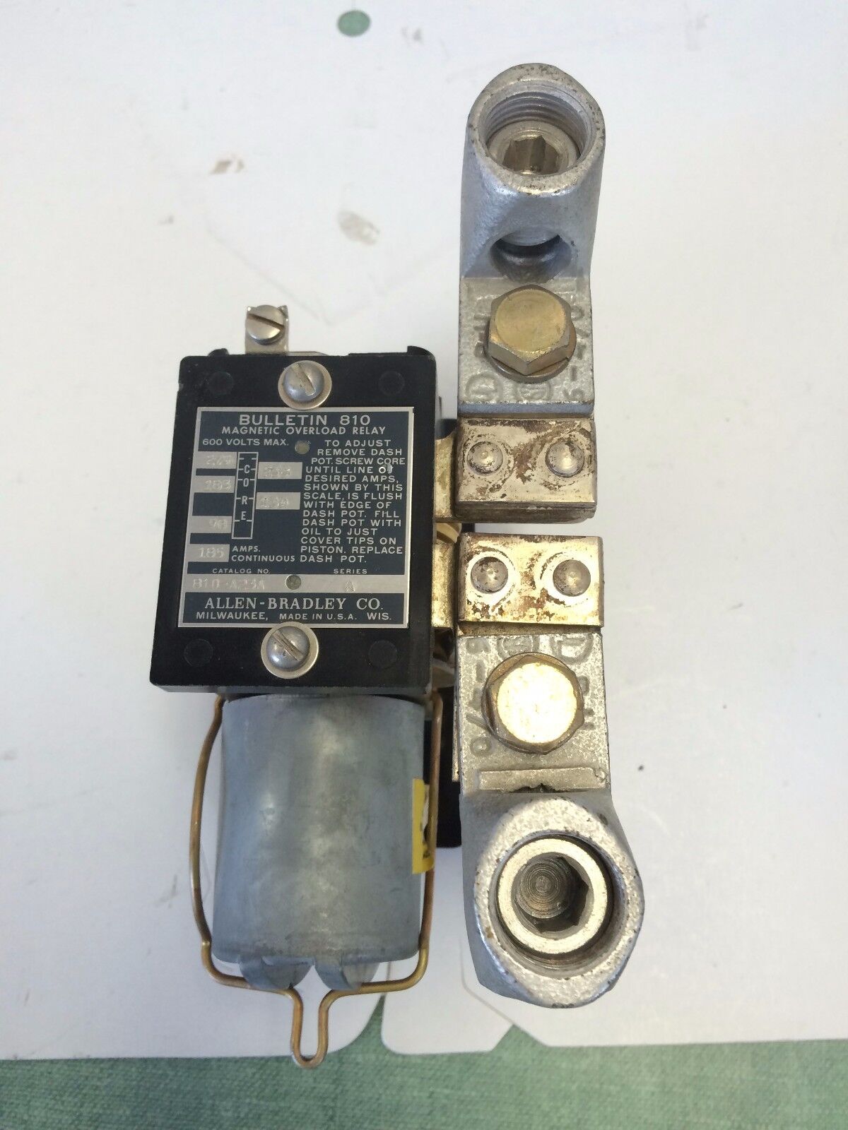 New Allen Bradley 810-A23a Inverse Time Current Relay Bulletin 810,185A,Cs,Sn,Eu