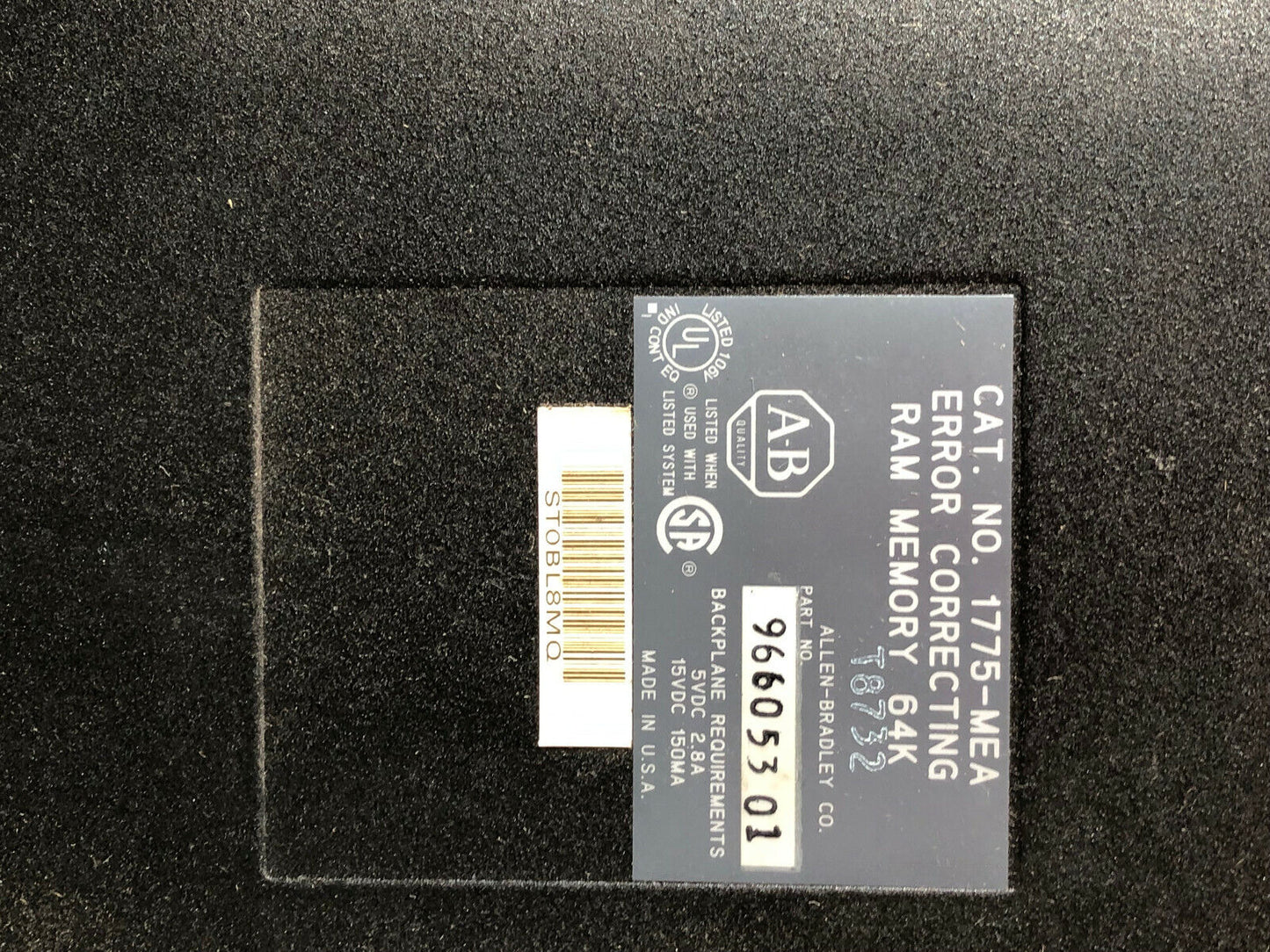 Allen Bradley 1775-Mea,A-B 1775-Mea,Memory Module Error Correcting Ram Plc-3,Sk