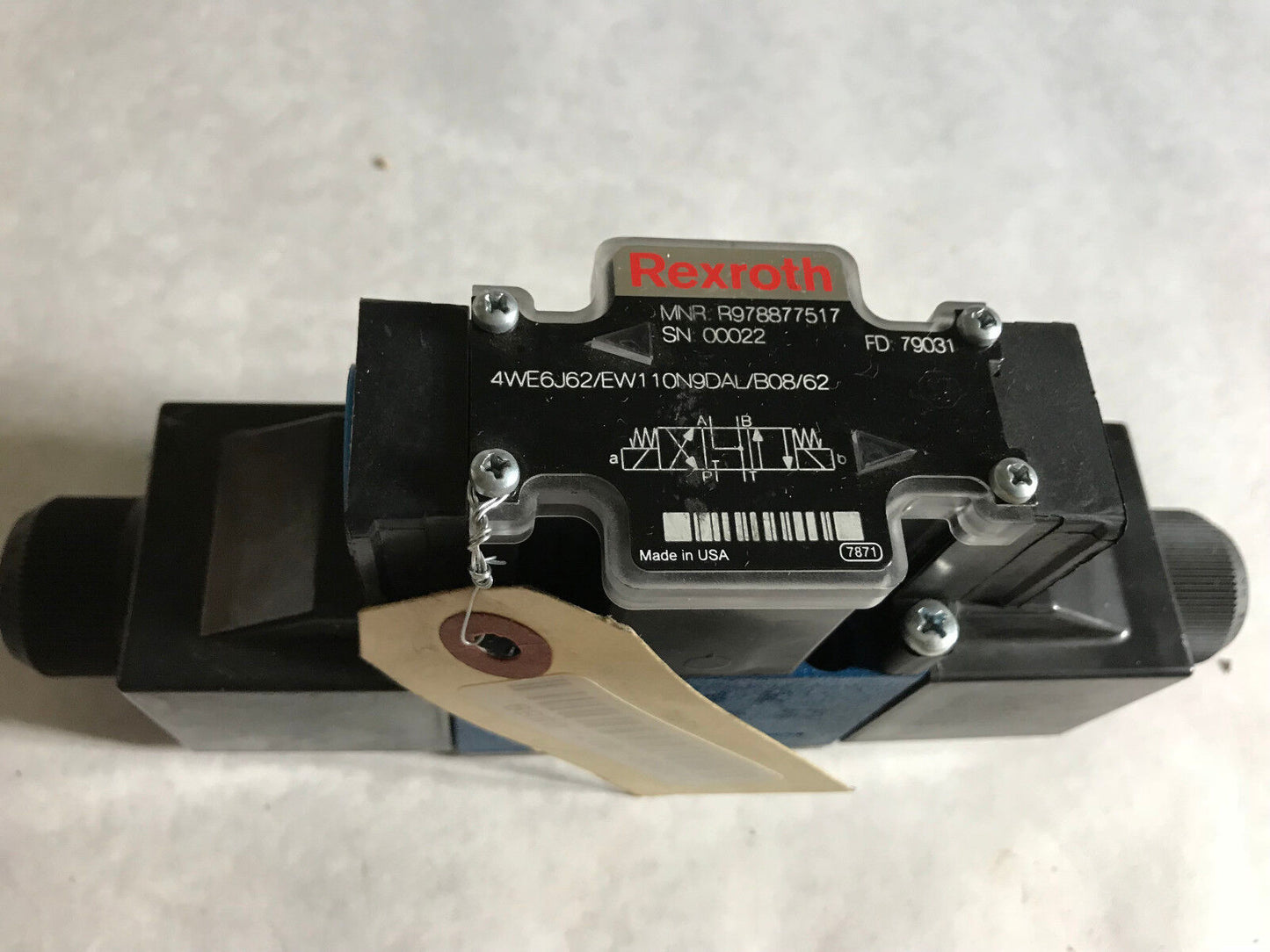 Rexroth Mnr R978877517,4We6j62/Ew110n9dal/B08/62 Hydraulic Proportional Valve,Eq