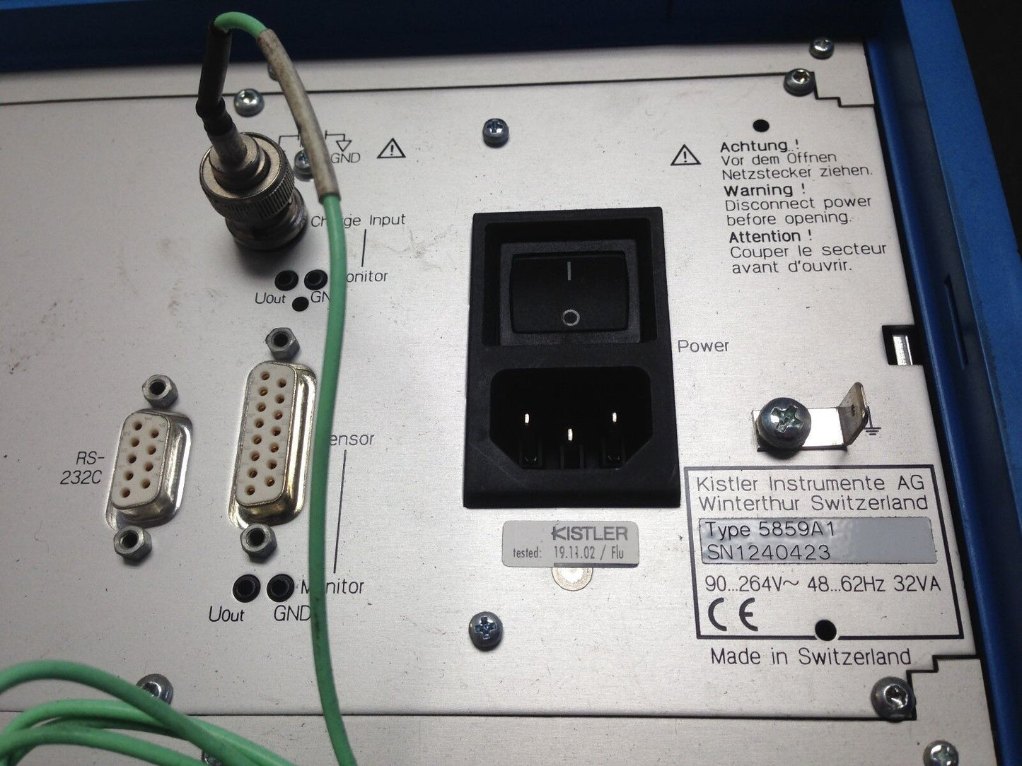 Kistler 5859A1 Control Monitor, Como Ii-S 90-264 V W/ 9232A,Db