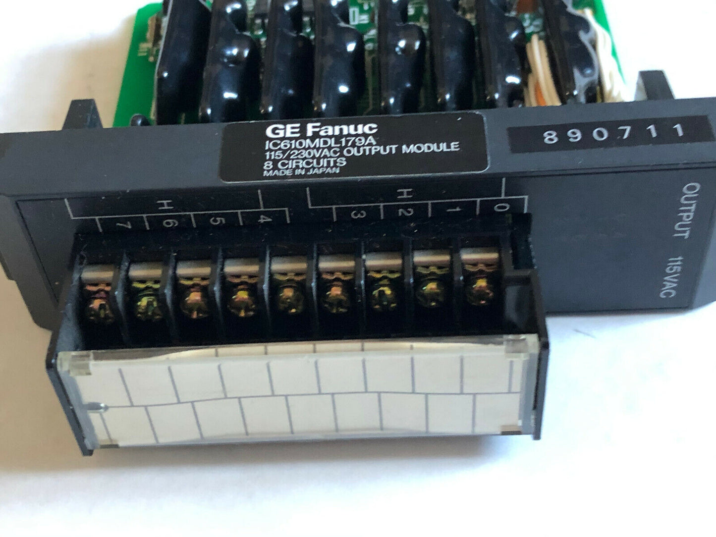 Ic610mdl179a Fanuc Ge E-20T-1, 890711 Output,115/230Vac Term Blk 8 Pt,Sf