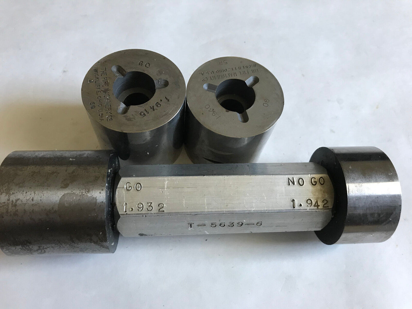 Lot The Pipe Machinery Go No Go Plug Gage 1.932 1.942 1.9415 1.940,Ac