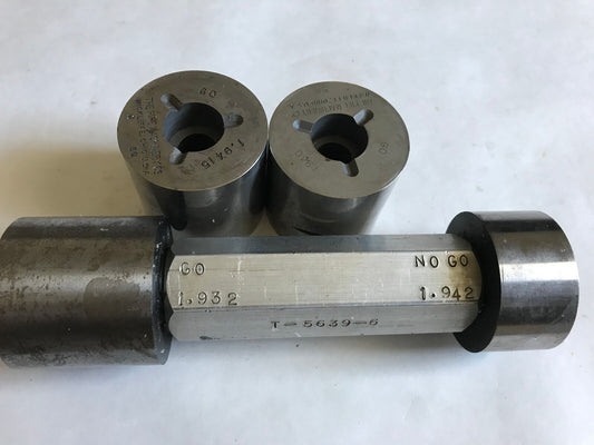 Lot The Pipe Machinery Go No Go Plug Gage 1.932 1.942 1.9415 1.940,Ac