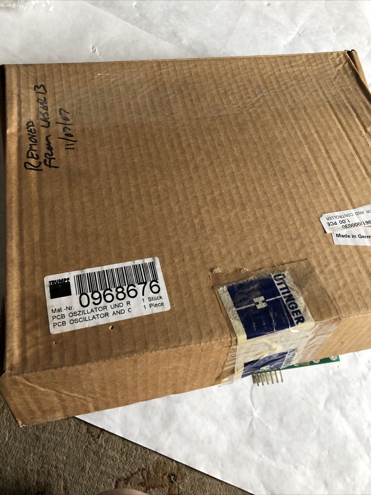 Huttinger 0968676,0968676V00,Cpld-Version 1547-3,Oscillator Controller,Bl