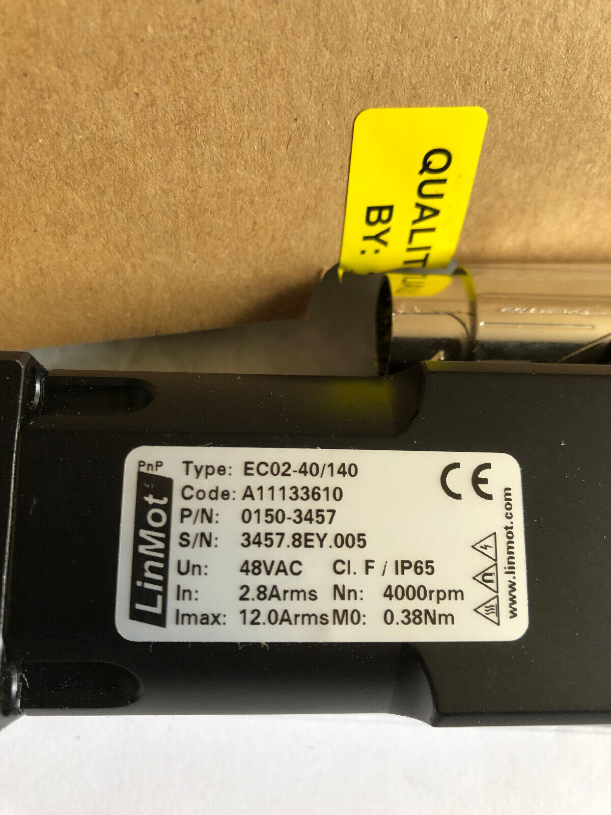 New Linmot Ec02-40/140 Ec Servo Motor,Linmot 01503457,48Vac,4000Rpm,A11133610,Cy