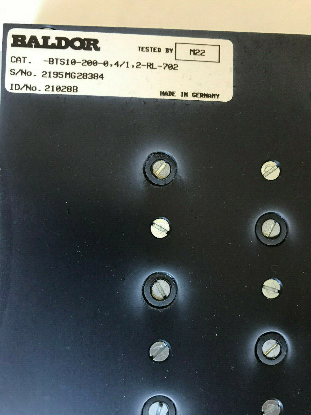 Baldor Bts10-200-0,4/1,2-Rl-702,21028B,21792A-001 Baldor Bts 10 Baldor Asr,So