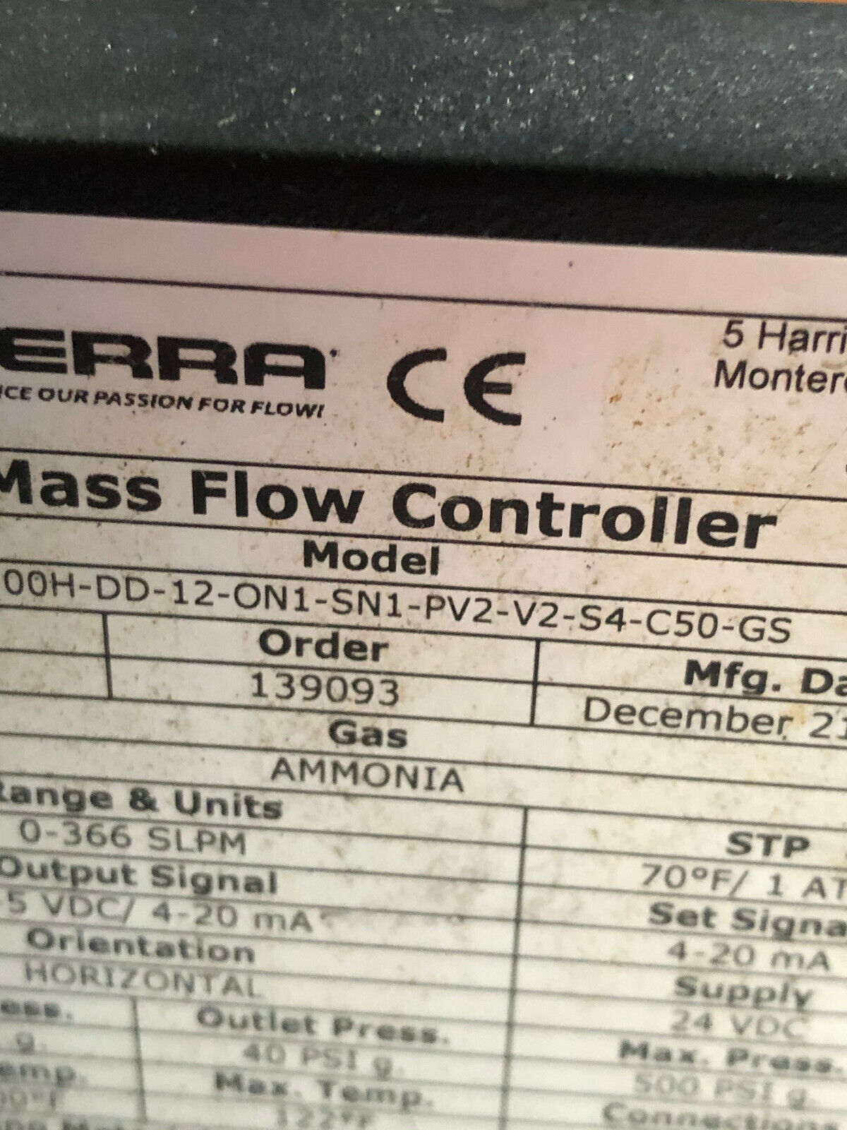Sierra C100h-Dd-12-On1-Sn1-Pv2-V2-S4-C50-Gs Mass Flow Controller,Smarttrak100,Td