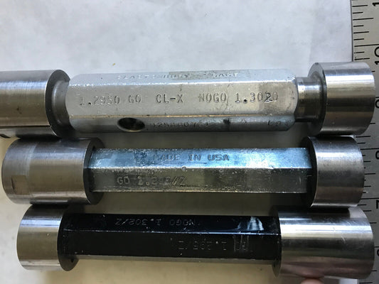 Lot Plug Gage Go Nogo Van Keuren .1.2950,1.3020,1.295/Z,1.302/Z,1.295,1.302,Es