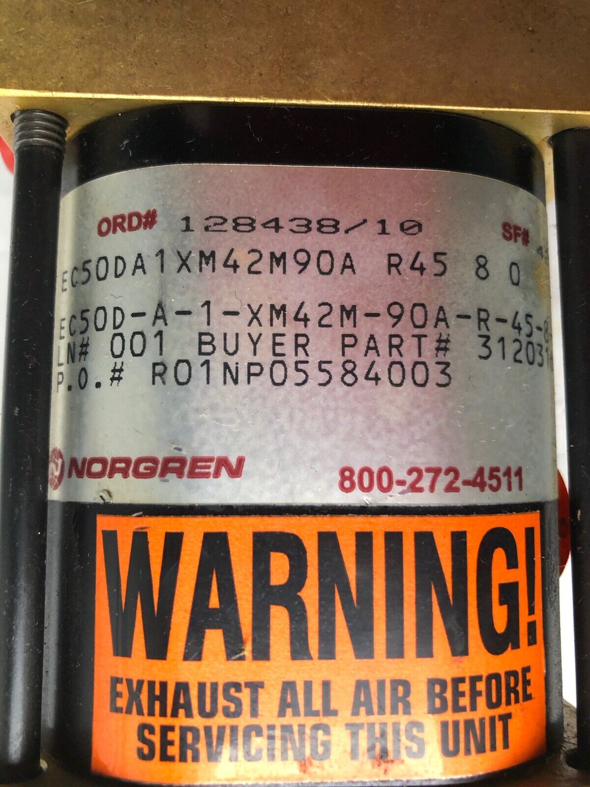 Norgren Ec50da1xm42m90a Pneumatic Gripper Ec5oda1xm42m-90A-R-45-8-O 128438/10,Ta