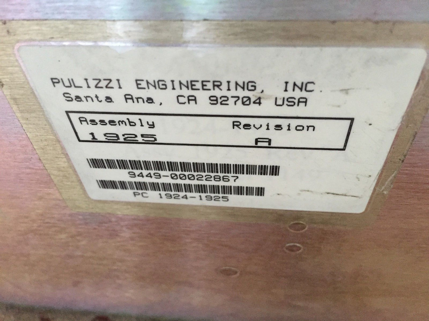 Pulizzi Pc1924-1925,H07rn-F,Fsu1199ab Power Controller 208/250V 24Amp 1Ph,Ch