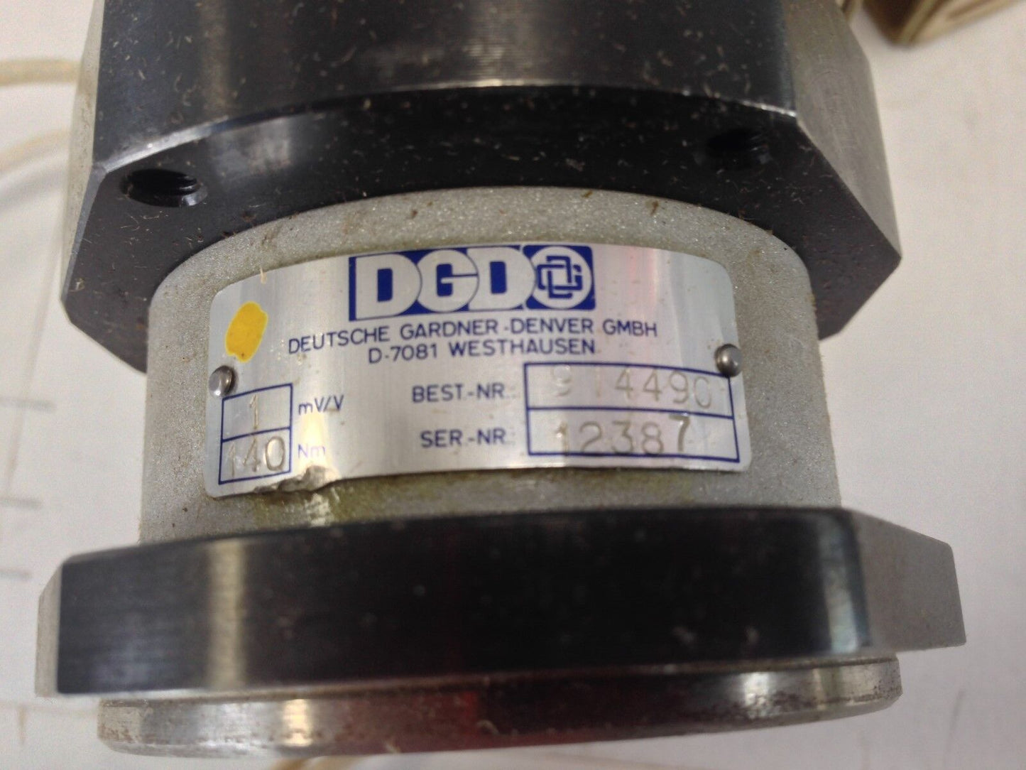 Gardner-Denver 914490 Dgd Nutrunner Transducer Torque Sensor, 1Mv/V, 140 Nm,Bw